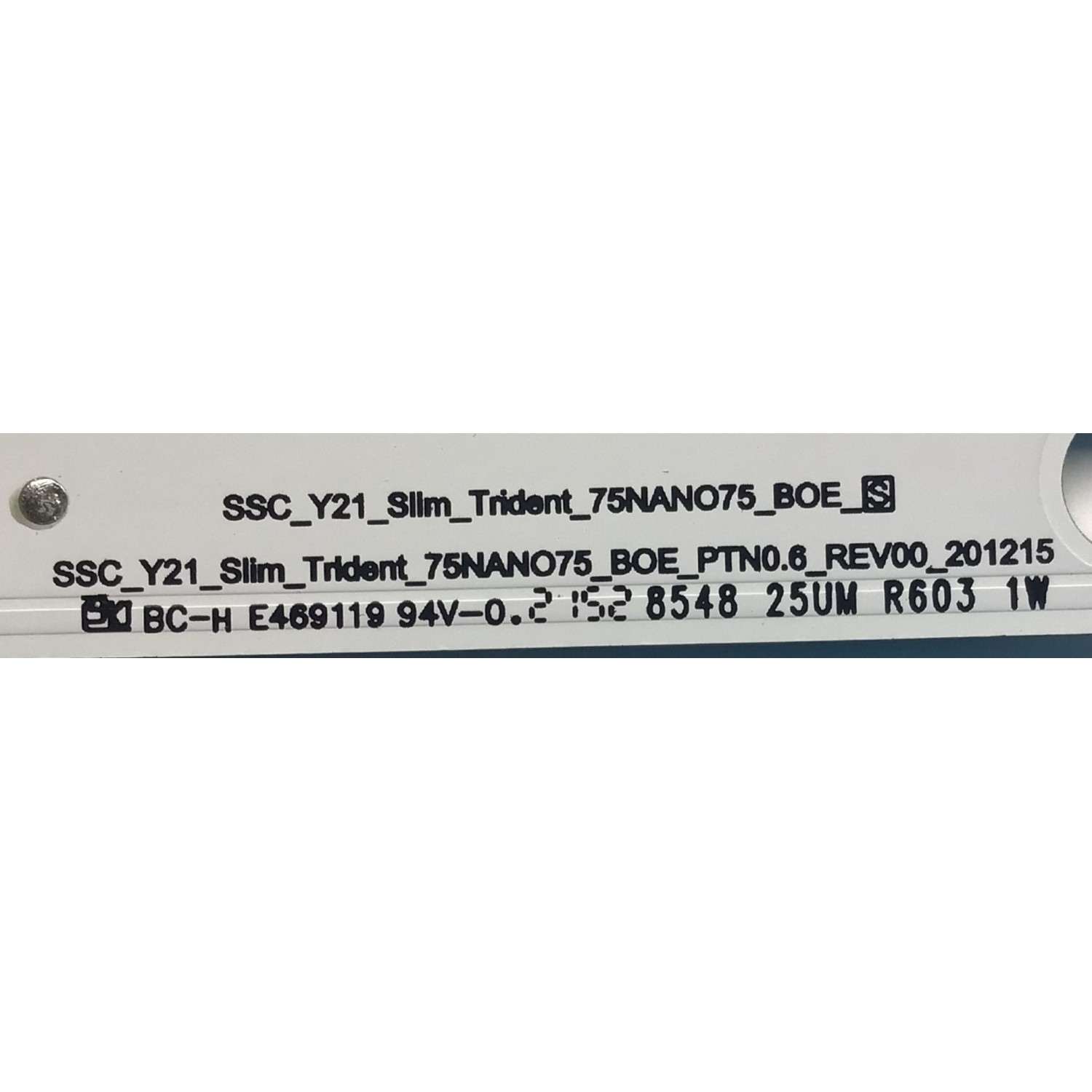 KIT DE LED'S PARA TV LG (9 PZ ) / NUMERO DE PARTE EAV65033301 / SSC_Y21_SLIM_TRIDENT_75NANO75_BOE_S / SSC_Y21_SLIM_TRIDENT_75NANO75_BOE_PTN0.6_REV00_201215 / PANEL NC750TQG-ABKP1 / MODELO 75NANO75UQA.BUSFLKR - Imagen 3